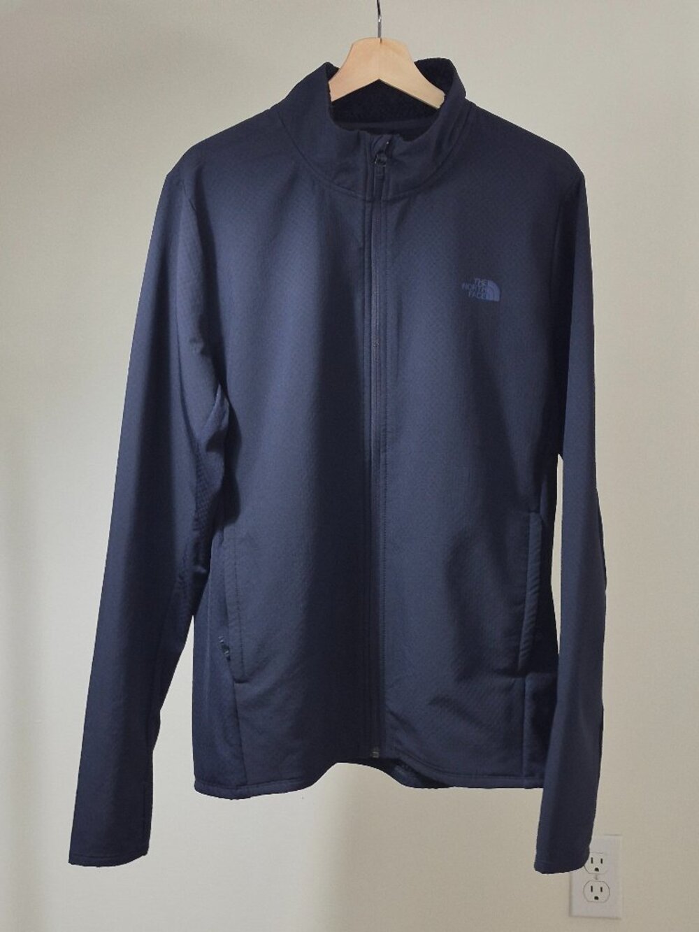 The North Face Tek Approach Jacket Men’s L Navy Blue WindWall Softshell Full Zip